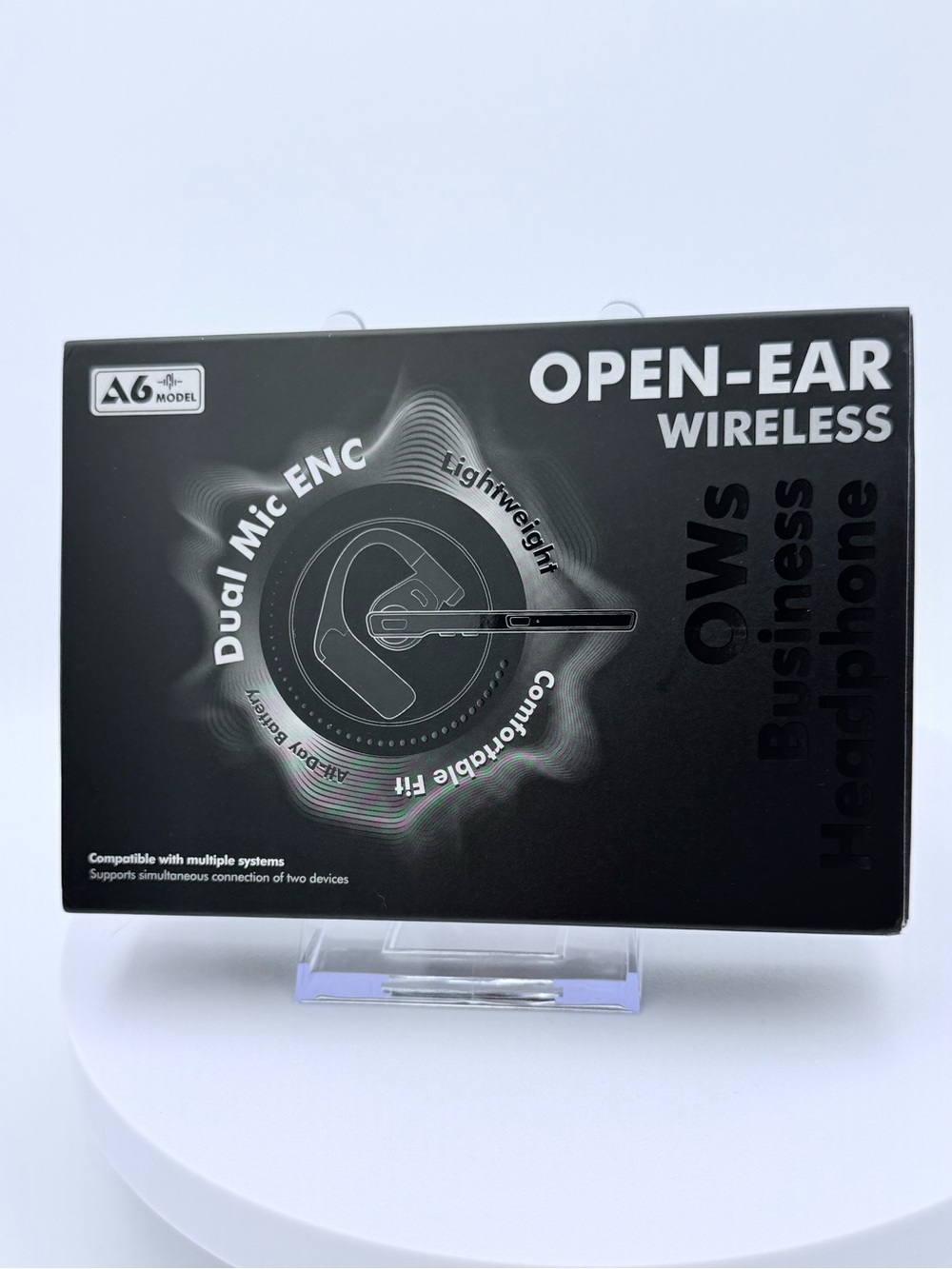 Bravego A6 Bluetooth 6.0 Open-Ear Wireless Headset Noise Canceling Mic 96H